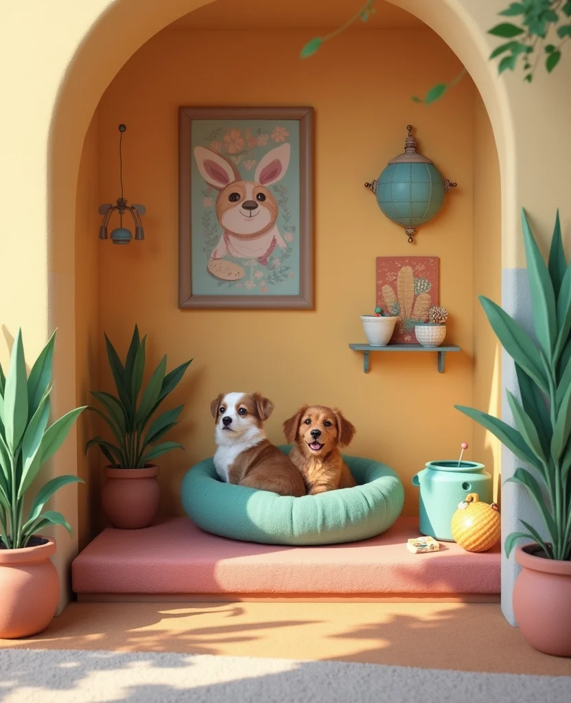 19 Stunning Living Room Alcove Ideas That'll Transform Your Space into a Cozy Retreat! 88 19 Stunning Living Room Alcove Ideas That'll Transform Your Space into a Cozy Retreat! - 13. The Pet-Friendly Alcove