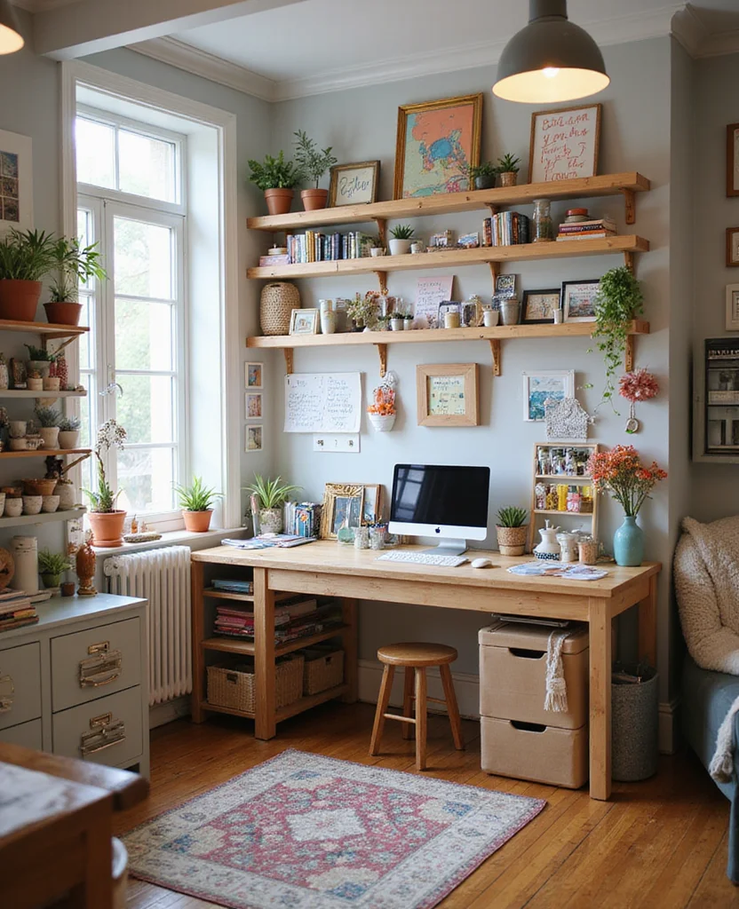 19 Stunning Living Room Alcove Ideas That'll Transform Your Space into a Cozy Retreat! 125 19 Stunning Living Room Alcove Ideas That'll Transform Your Space into a Cozy Retreat! - 18. The Crafting Alcove