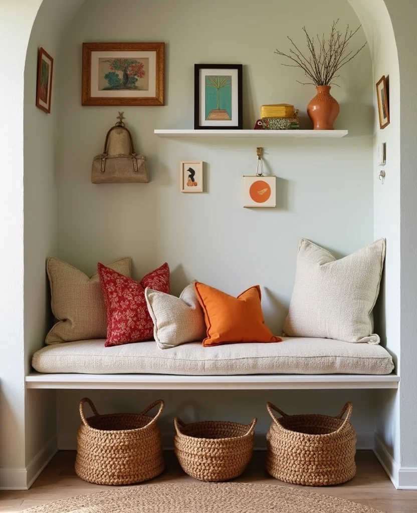 19 Stunning Living Room Alcove Ideas That'll Transform Your Space into a Cozy Retreat! 23 19 Stunning Living Room Alcove Ideas That'll Transform Your Space into a Cozy Retreat! - 4. The Cozy Bench Alcove