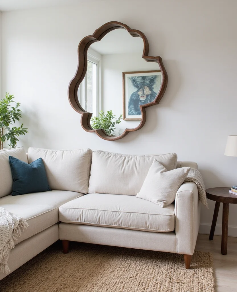 19 Stunning Living Room Mirror Decoration Ideas That Will Transform Your Space! 79 19 Stunning Living Room Mirror Decoration Ideas That Will Transform Your Space! - 12. Art-Inspired Mirrors