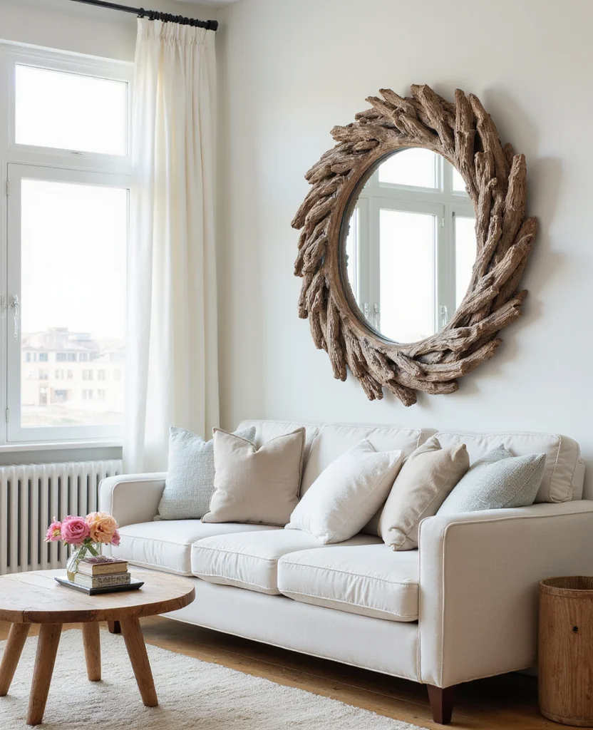 19 Stunning Living Room Mirror Decoration Ideas That Will Transform Your Space! 112 19 Stunning Living Room Mirror Decoration Ideas That Will Transform Your Space! - 17. Coastal Mirrors