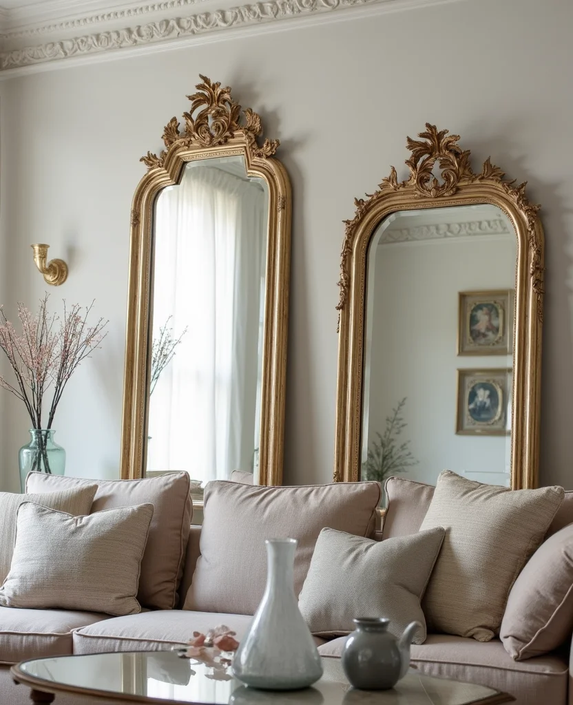 19 Stunning Living Room Mirror Decoration Ideas That Will Transform Your Space! 124 19 Stunning Living Room Mirror Decoration Ideas That Will Transform Your Space! - 19. Reflective Décor