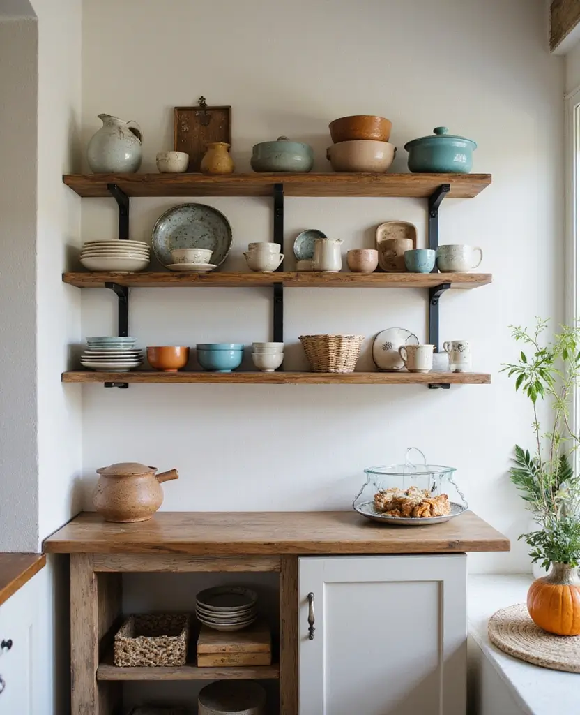 19 Stunning Primitive Kitchen Decor Ideas That Will Make You Want to Recreate Your Space! 67 19 Stunning Primitive Kitchen Decor Ideas That Will Make You Want to Recreate Your Space! - 10. Open Shelving