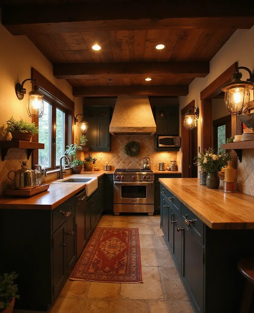 19 Stunning Primitive Kitchen Decor Ideas That Will Make You Want to Recreate Your Space! 132 19 Stunning Primitive Kitchen Decor Ideas That Will Make You Want to Recreate Your Space! - 19. Warmth Through Lighting