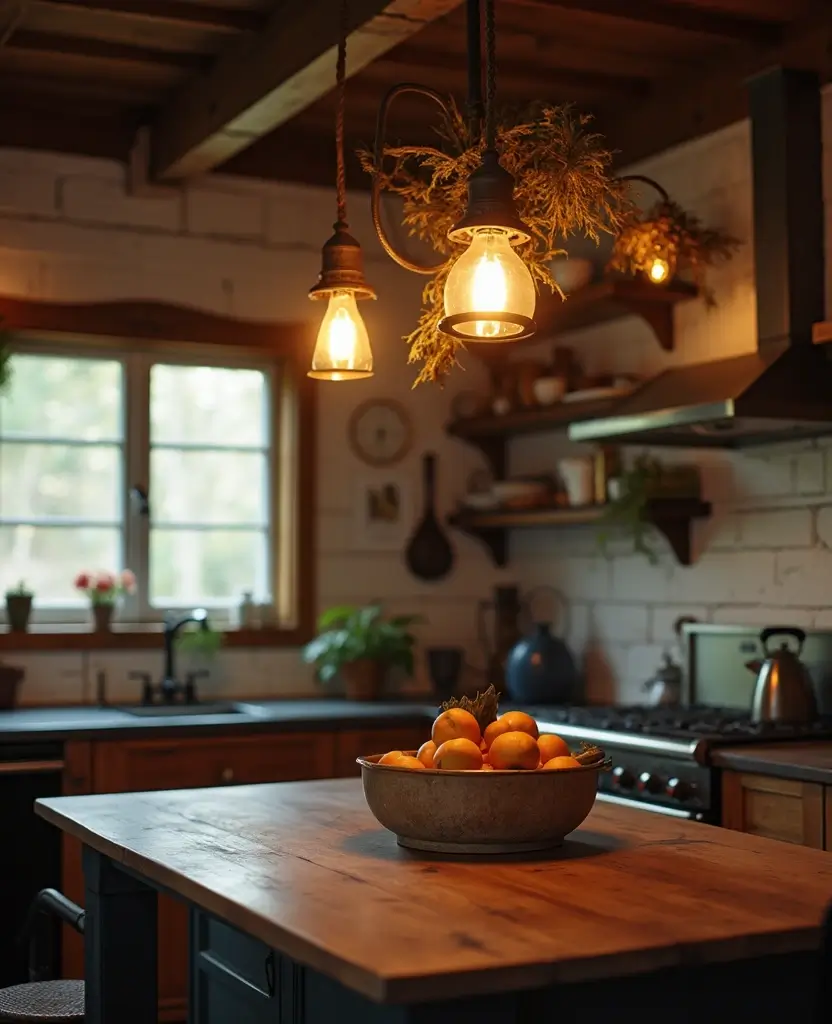 19 Stunning Primitive Kitchen Decor Ideas That Will Make You Want to Recreate Your Space! 44 19 Stunning Primitive Kitchen Decor Ideas That Will Make You Want to Recreate Your Space! - 7. Vintage Lighting Fixtures