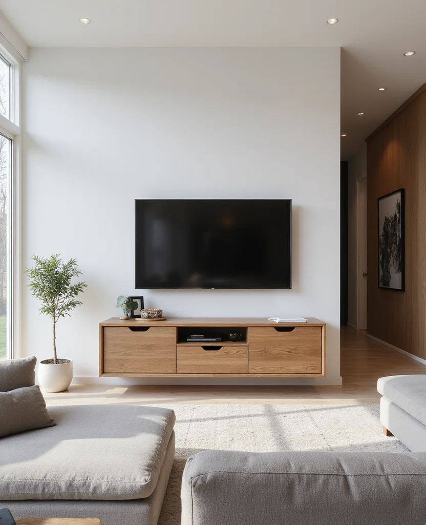 19 Stunning TV Cabinets for Your Living Room Makeover (You Won't Believe #7!) - 13. Floating TV Cabinets