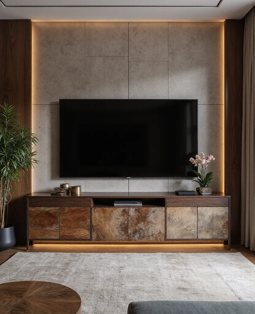19 Stunning TV Cabinets for Your Living Room Makeover (You Won't Believe #7!) - 14. Textured Details