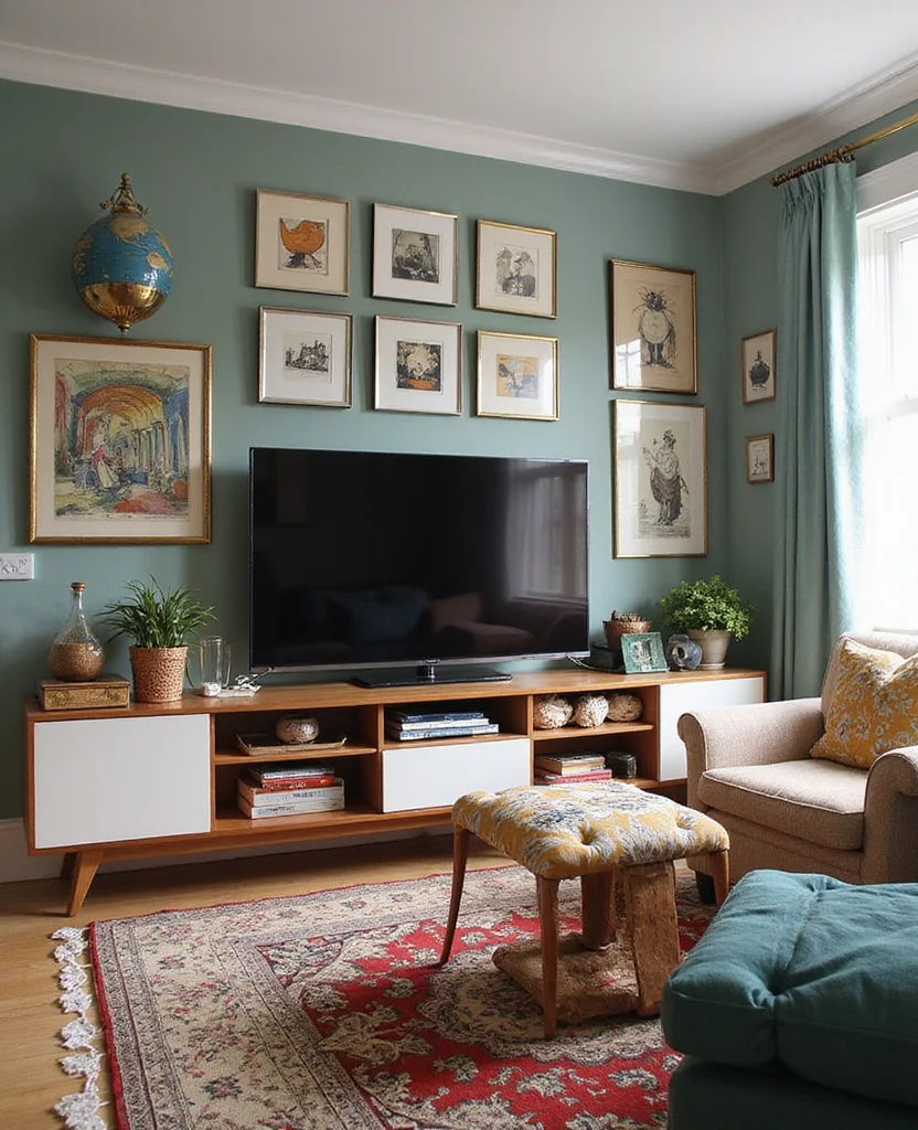 19 Stunning TV Cabinets for Your Living Room Makeover (You Won't Believe #7!) - 15. Eclectic Mix and Match