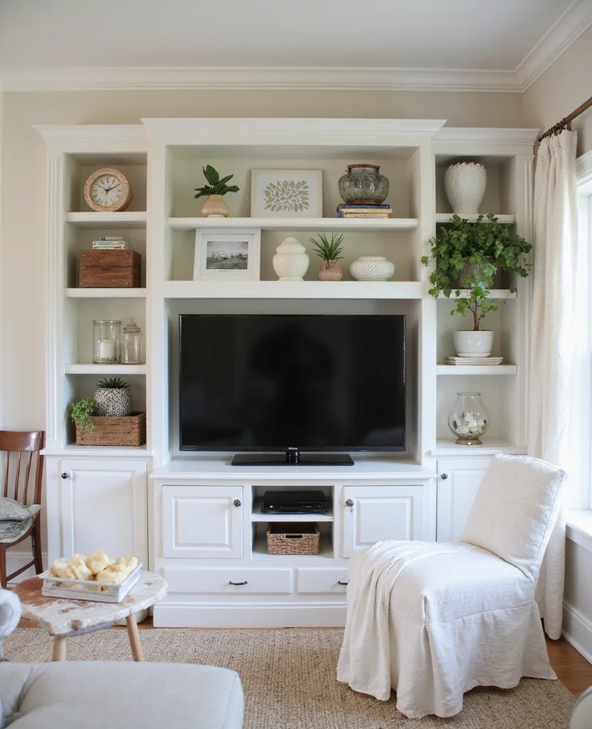19 Stunning TV Cabinets for Your Living Room Makeover (You Won't Believe #7!) - 19. Elegant Open Shelving
