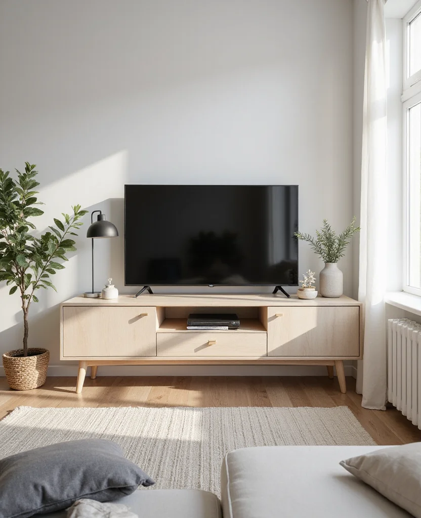 19 Stunning TV Cabinets for Your Living Room Makeover (You Won't Believe #7!) - 2. Sleek Scandinavian Simplicity