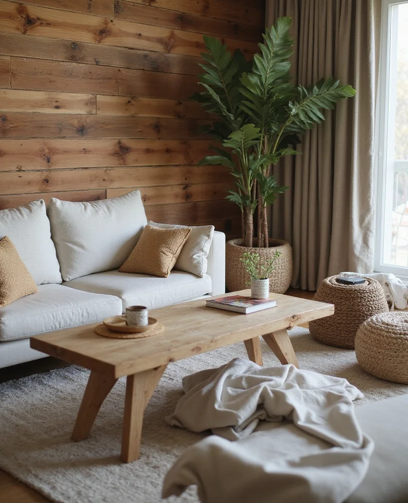 19 Trendy Modern Rustic Living Room Ideas That Are Totally In Right Now! - 1. Warm Wood Accents