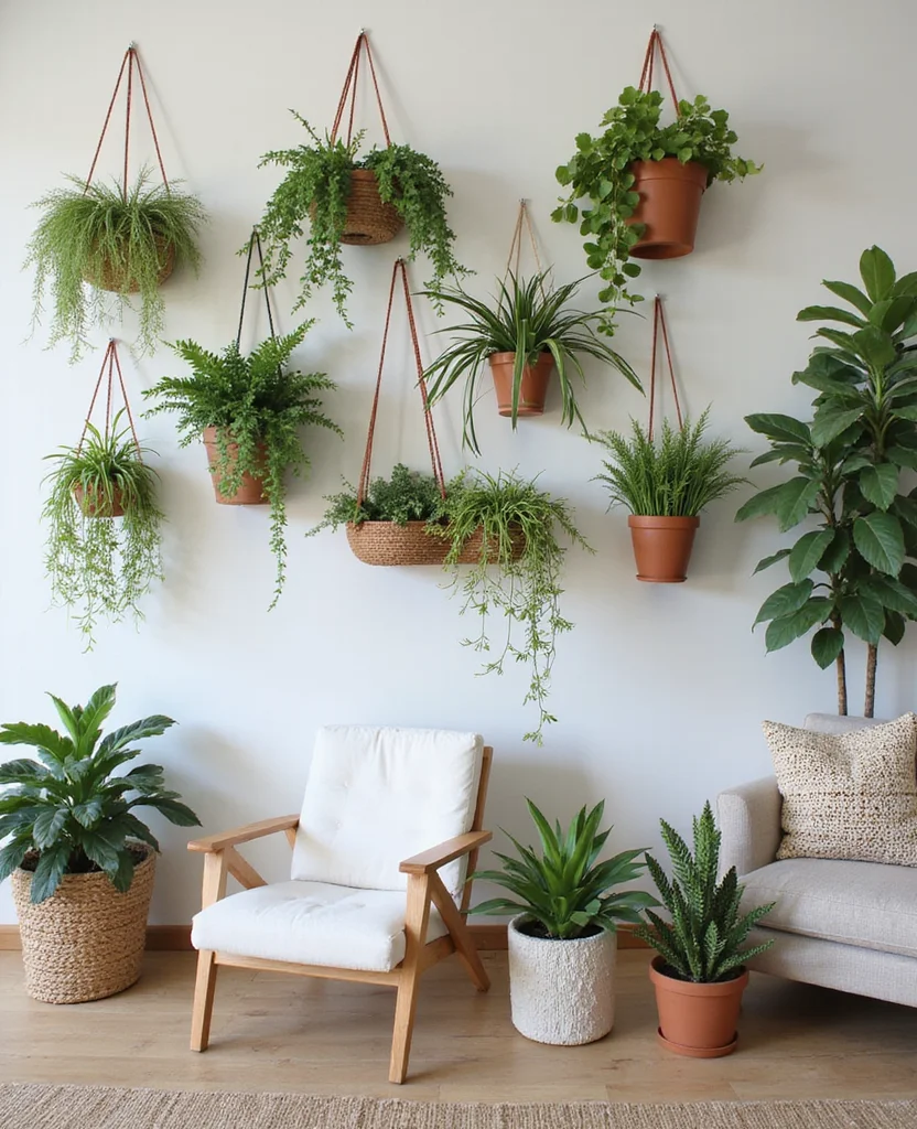 19 Trendy Modern Rustic Living Room Ideas That Are Totally In Right Now! - 15. Creative Plant Displays