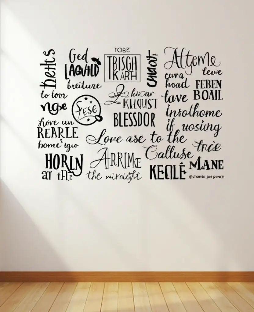 19 Trendy New Year Wall Decor Ideas for Gen Z That'll Transform Your Space! 114 19 Trendy New Year Wall Decor Ideas for Gen Z That'll Transform Your Space! - 17. Customized Vinyl Decals