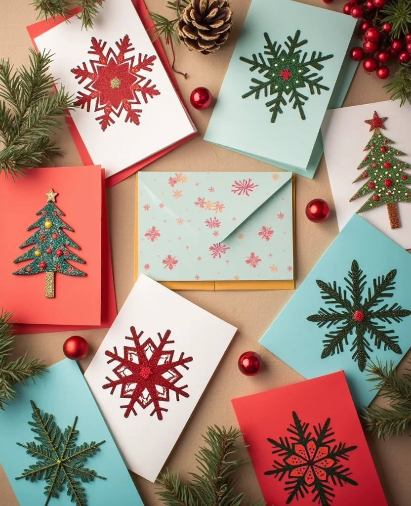 19 Unique DIY Christmas Gifts Under $10 That Will Wow Your Friends! - 6. Handmade Christmas Cards