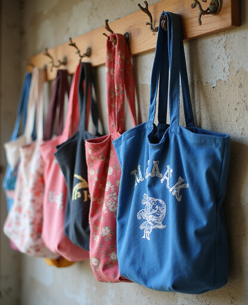 19 Unique DIY Christmas Gifts Under $10 That Will Wow Your Friends! - 7. Upcycled T-Shirt Tote Bags