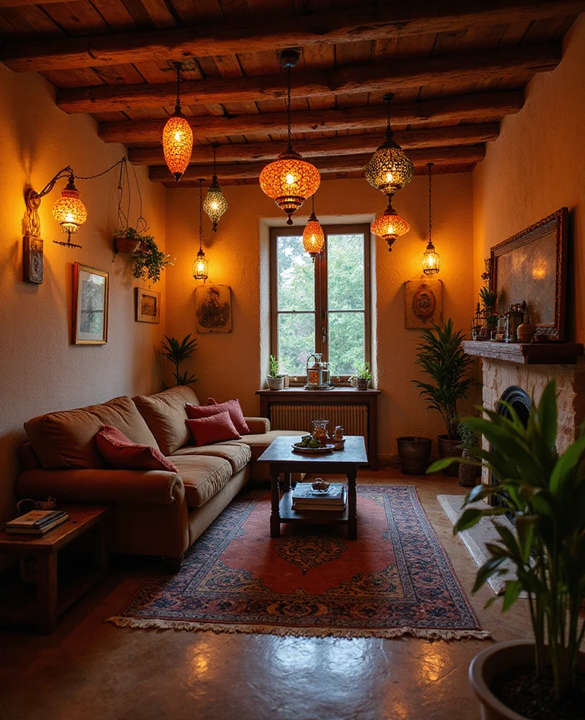 19 Vibrant Interiors: Mexican Living Room Designs That Will Inspire Your Next Makeover! 67 19 Vibrant Interiors: Mexican Living Room Designs That Will Inspire Your Next Makeover! - 10. Stylish Lighting Options