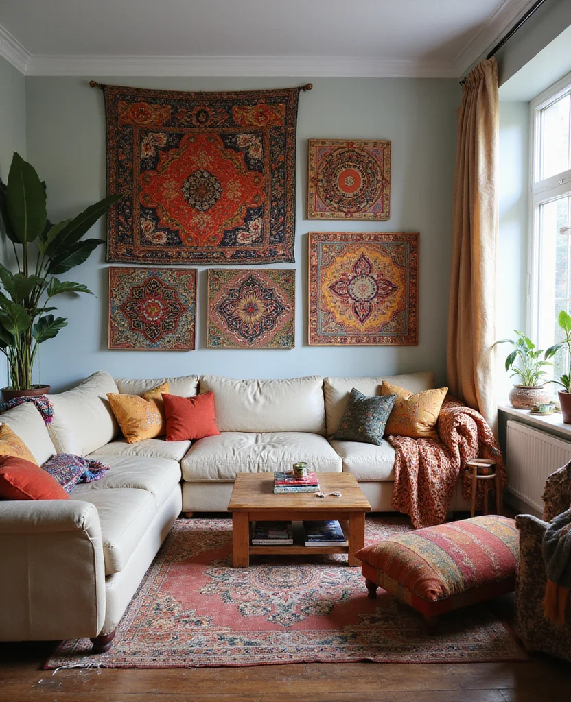 19 Vibrant Interiors: Mexican Living Room Designs That Will Inspire Your Next Makeover! 111 19 Vibrant Interiors: Mexican Living Room Designs That Will Inspire Your Next Makeover! - 16. Artistic Wall Decor