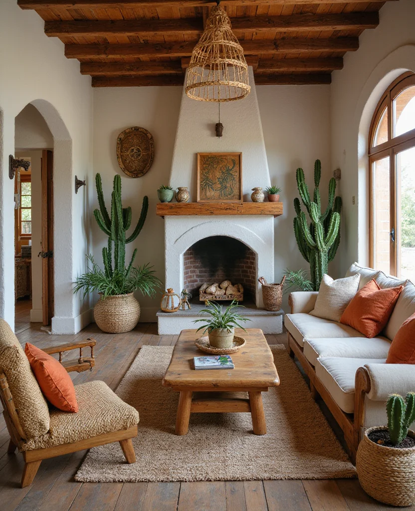 19 Vibrant Interiors: Mexican Living Room Designs That Will Inspire Your Next Makeover! 9 19 Vibrant Interiors: Mexican Living Room Designs That Will Inspire Your Next Makeover! - 2. Rustic Charm with Artisan Touches