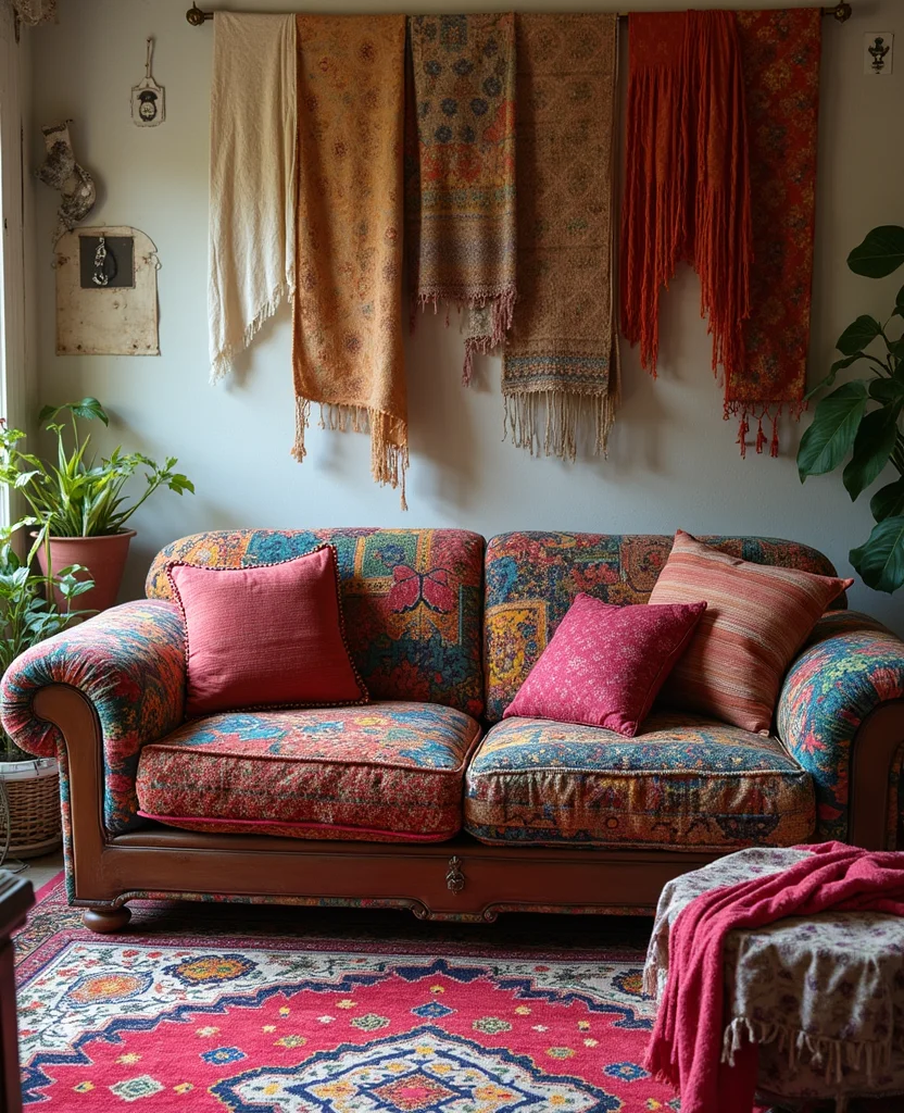 19 Vibrant Interiors: Mexican Living Room Designs That Will Inspire Your Next Makeover! 16 19 Vibrant Interiors: Mexican Living Room Designs That Will Inspire Your Next Makeover! - 3. Bright Patterns and Textiles