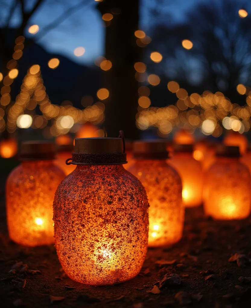 25 Stunning Christmas Lantern Decor Ideas to Light Up Your Winter Nights (Wait Until You See #12!) - 17. Lanterns with Glitter Accents