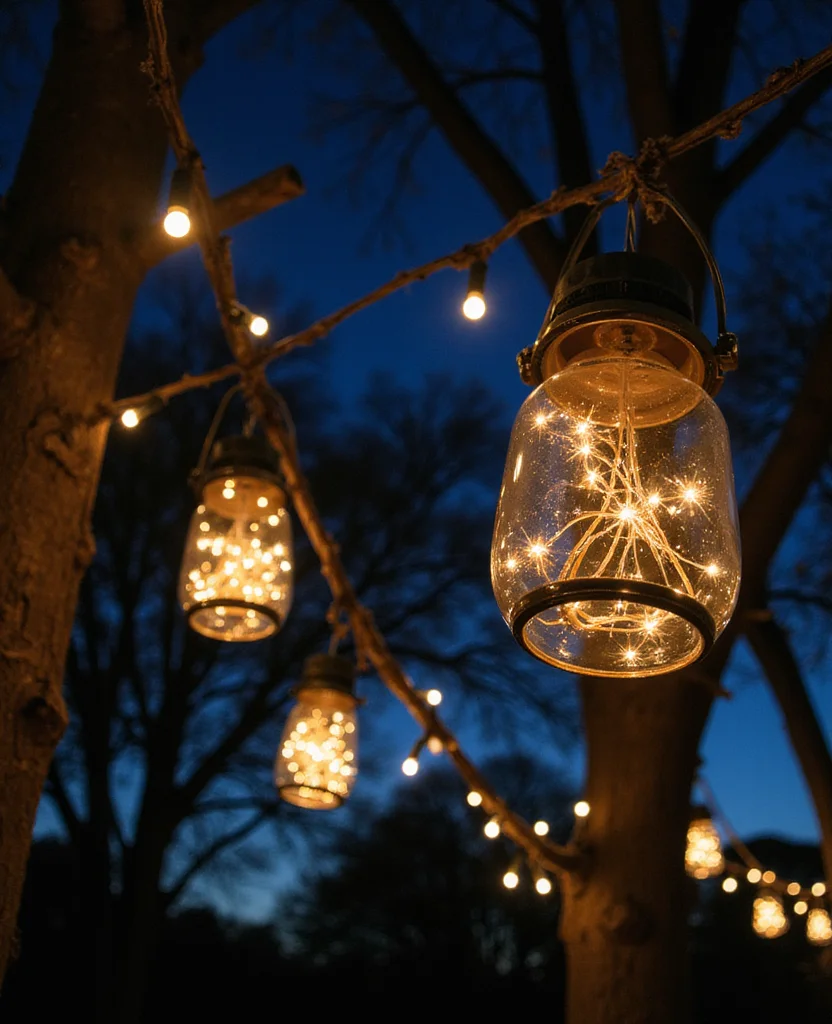 25 Stunning Christmas Lantern Decor Ideas to Light Up Your Winter Nights (Wait Until You See #12!) - 2. Lanterns with Twinkling Fairy Lights