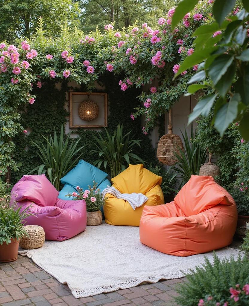 Create Your Zen: 19 Hippie Backyard Ideas for the Ultimate Chill Zone! - 13. Garden Lounge Spot