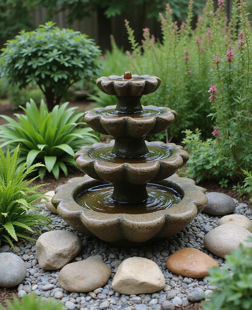 Create Your Zen: 19 Hippie Backyard Ideas for the Ultimate Chill Zone! - 16. Meditation Fountain