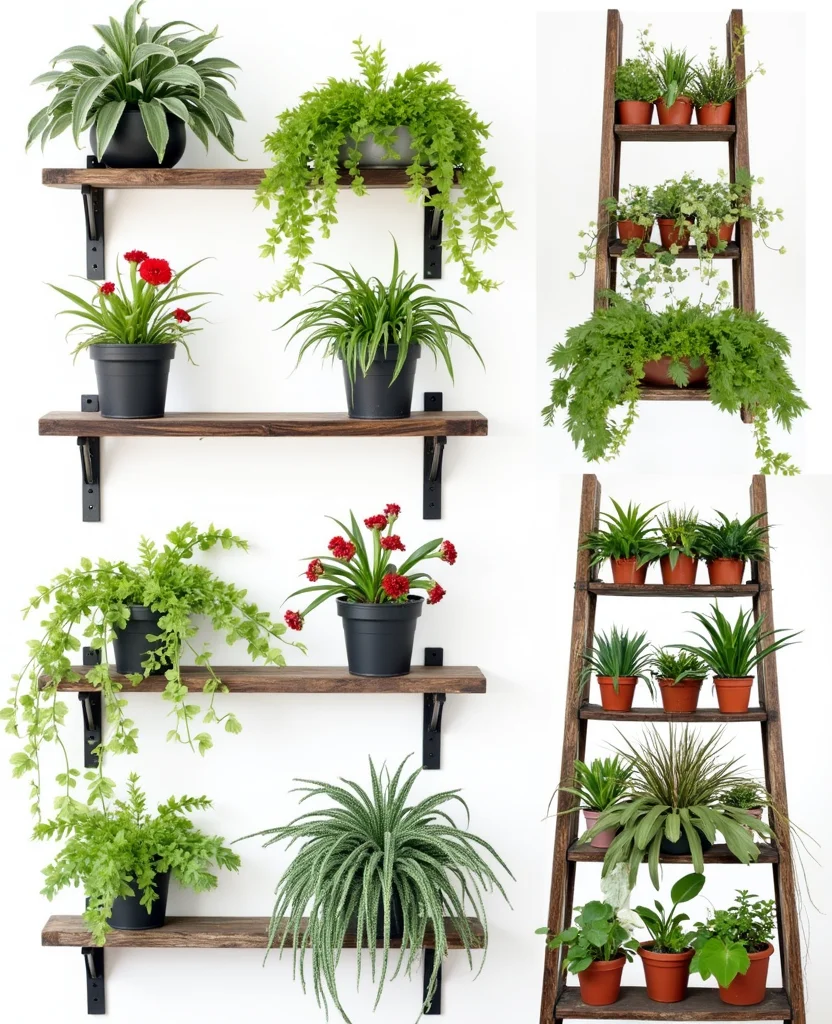 Create Your Zen: 19 Hippie Backyard Ideas for the Ultimate Chill Zone! - 18. Creative Plant Displays