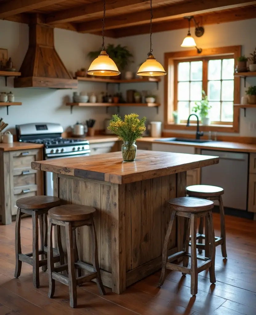 Discover 19 Kitchen Island Designs That Combine Style and Practicality! - 2. Rustic Retreat