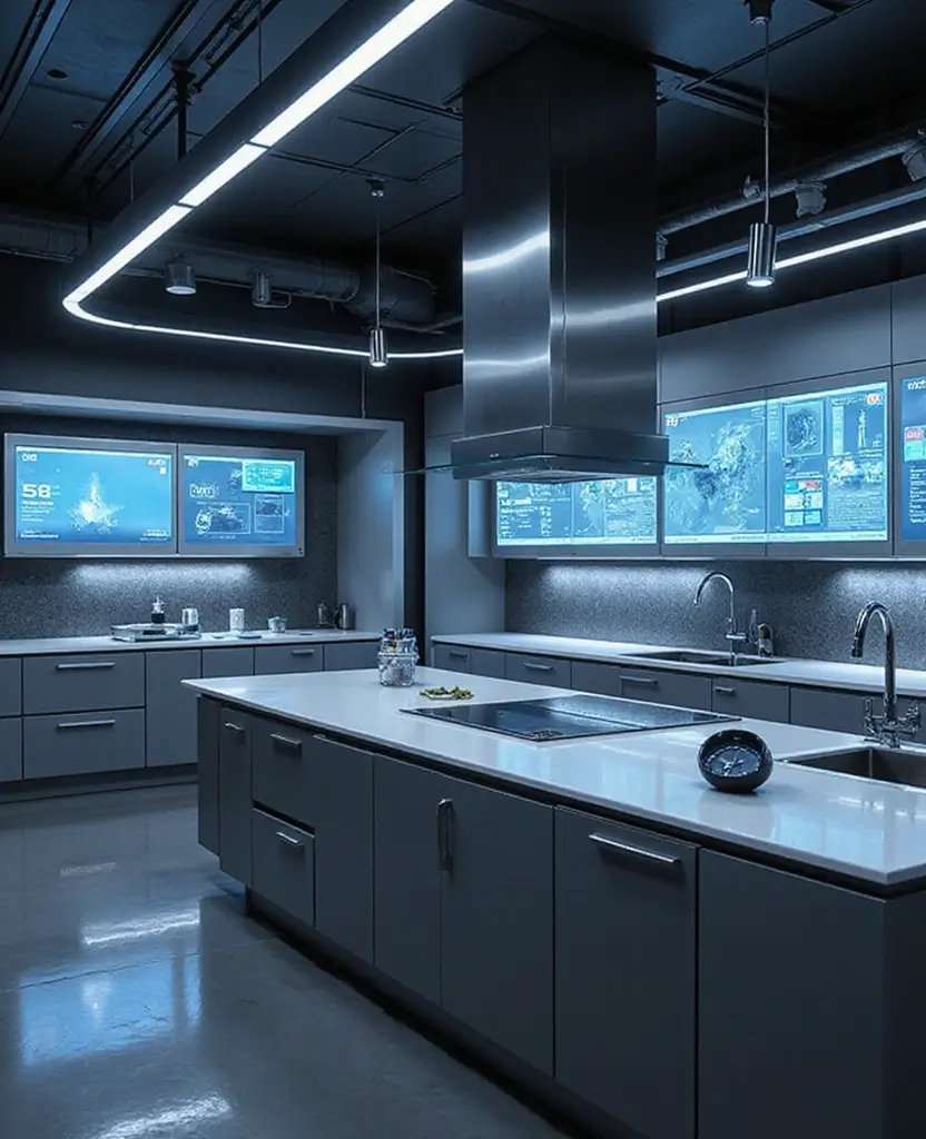 Discover 19 Kitchen Island Designs That Combine Style and Practicality! - 6. Smart Technology Integration