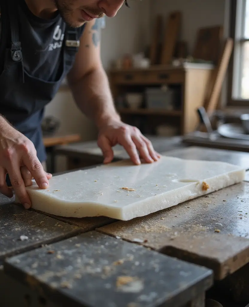 Elevate Your Kitchen: 7 Steps to Installing an Ogee Edge on Quartz Countertops! - Step 4: Cutting the Quartz