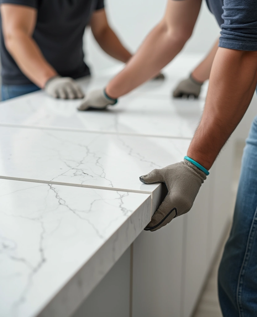 Elevate Your Kitchen: 7 Steps to Installing an Ogee Edge on Quartz Countertops! - Step 5: Installation Process