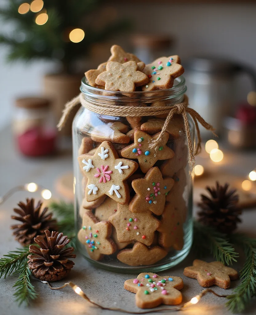 Get Creative: 19 Fun Gingerbread Kitchen Ideas You Never Knew You Needed! - 1. Gingerbread Cookie Jar Centerpiece