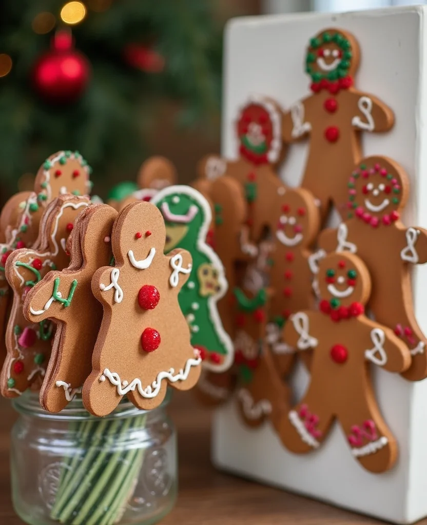 Get Creative: 19 Fun Gingerbread Kitchen Ideas You Never Knew You Needed! - 4. Gingerbread Man Cookie Cutters Display