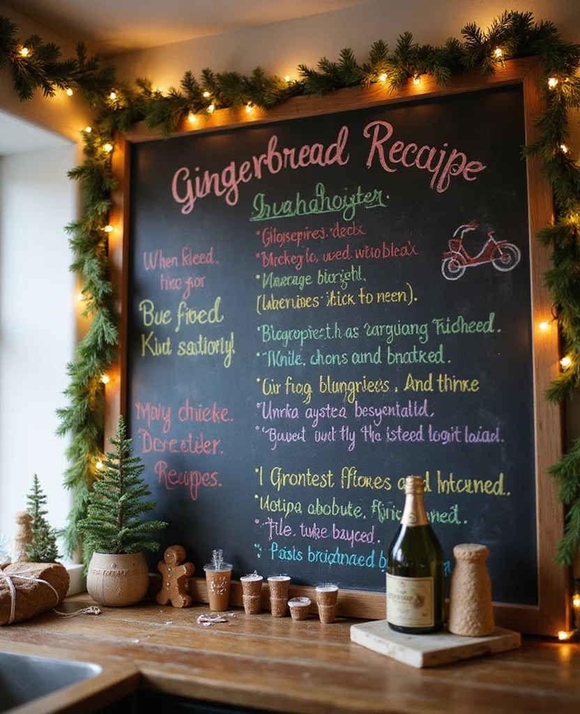 Get Creative: 19 Fun Gingerbread Kitchen Ideas You Never Knew You Needed! - 6. Gingerbread Recipe Wall