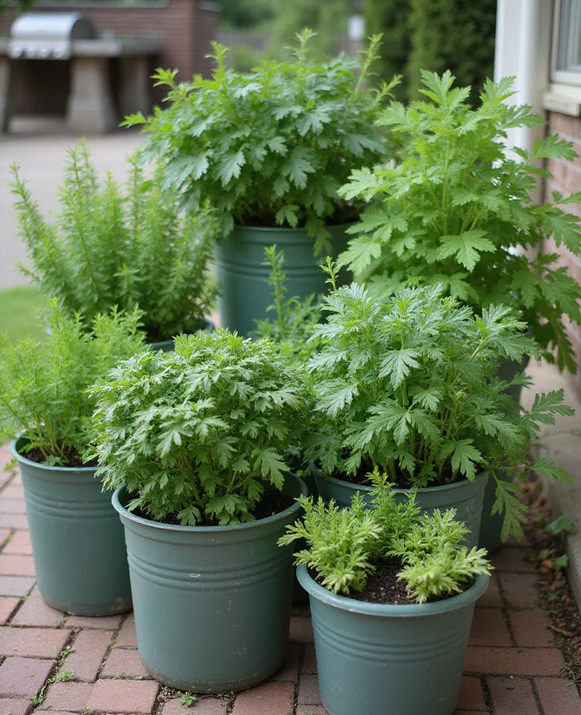Transform Your Backyard with These 19 DIY Outdoor Kitchen Ideas (Your Friends Will Be Jealous!) - 17. Container Herb Garden