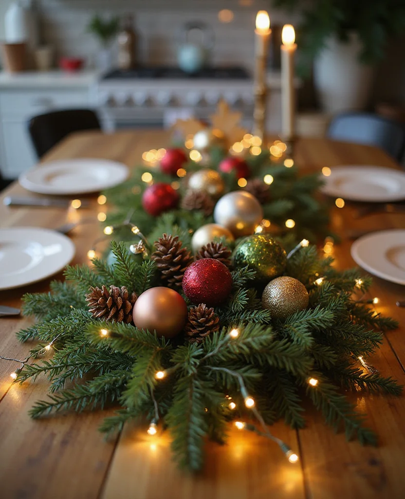 Transform Your Kitchen with 19 Christmas Island Decor Ideas That'll Wow Your Guests! - 1. Festive Centerpieces