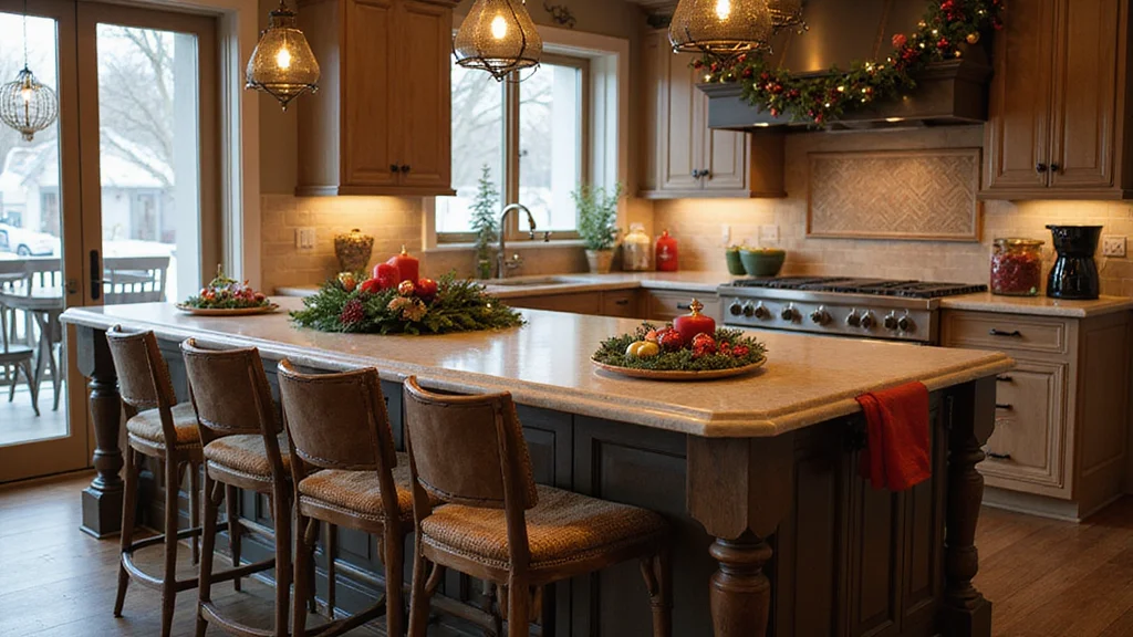 Transform Your Kitchen With 19 Christmas Kitchen Island Decor Ideas That'll Wow Your Guests!