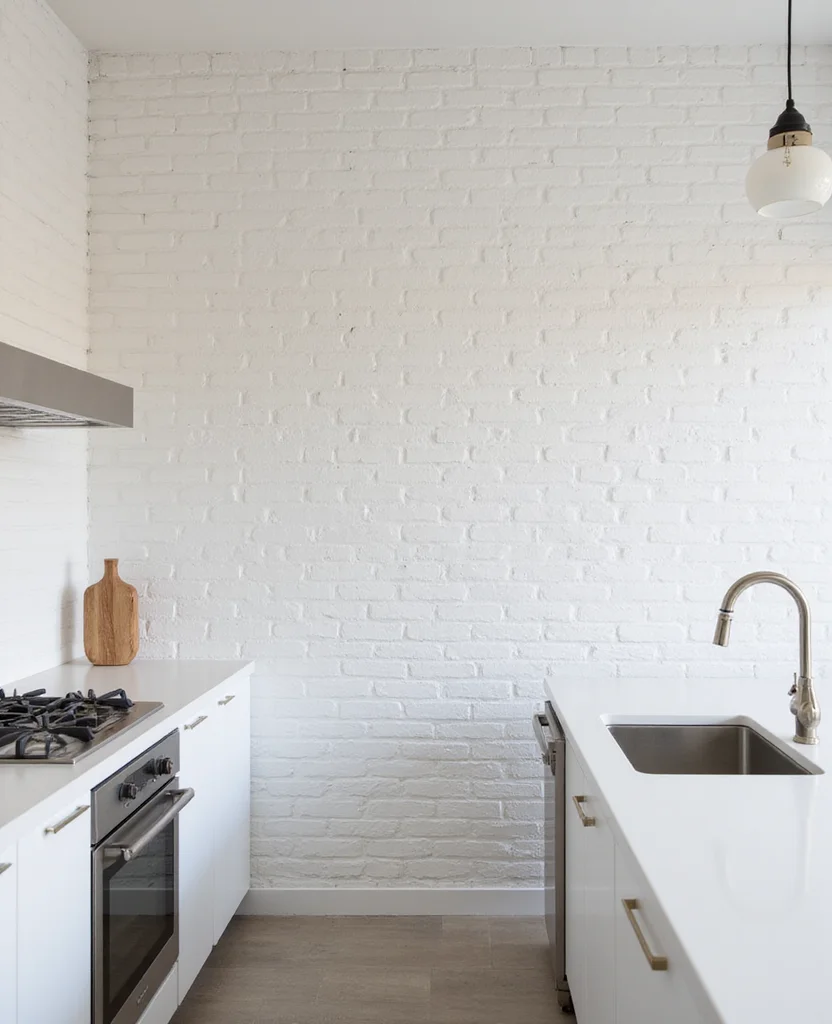 Transform Your Kitchen with These 19 Brick Backsplash Ideas (You Won't Believe #12!) - 11. Minimalist Brick Backsplash