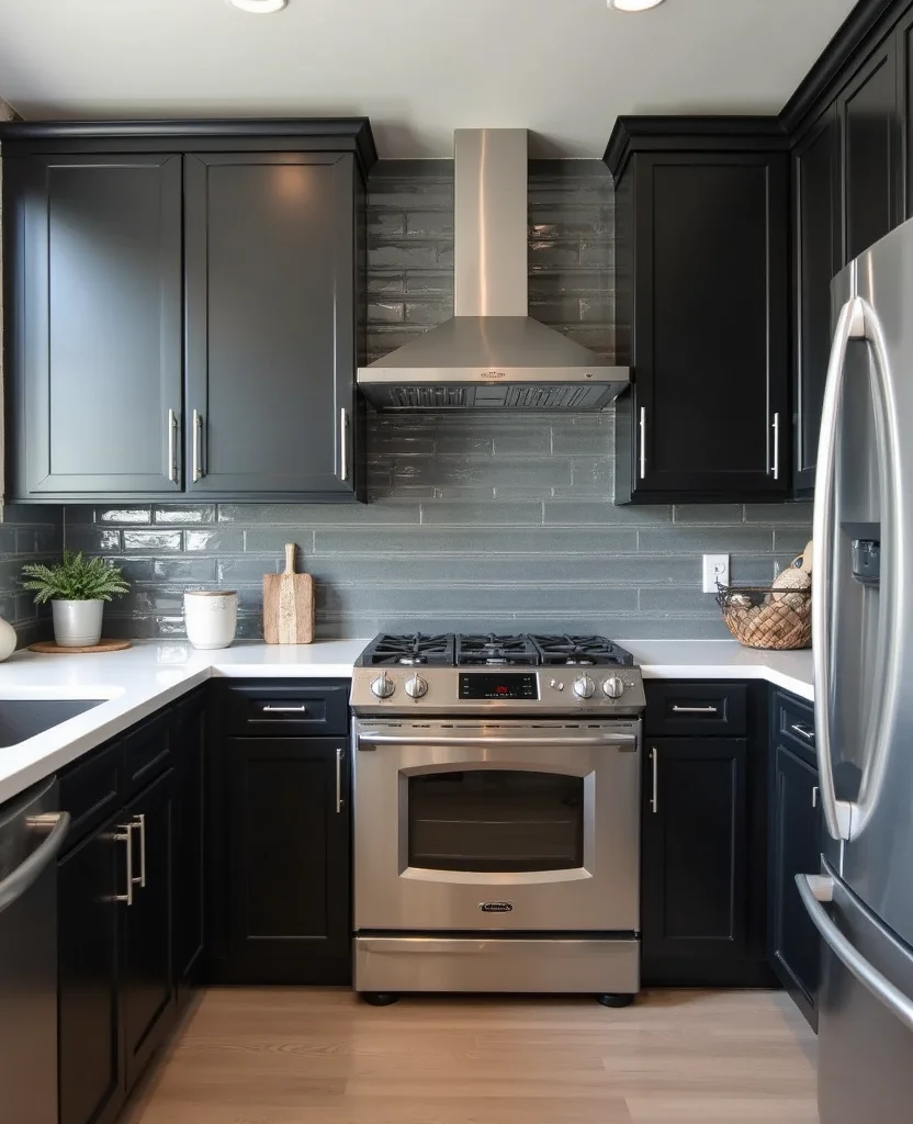 Transform Your Kitchen with These 19 Brick Backsplash Ideas (You Won't Believe #12!) - 3. Gray Brick for Modern Kitchens