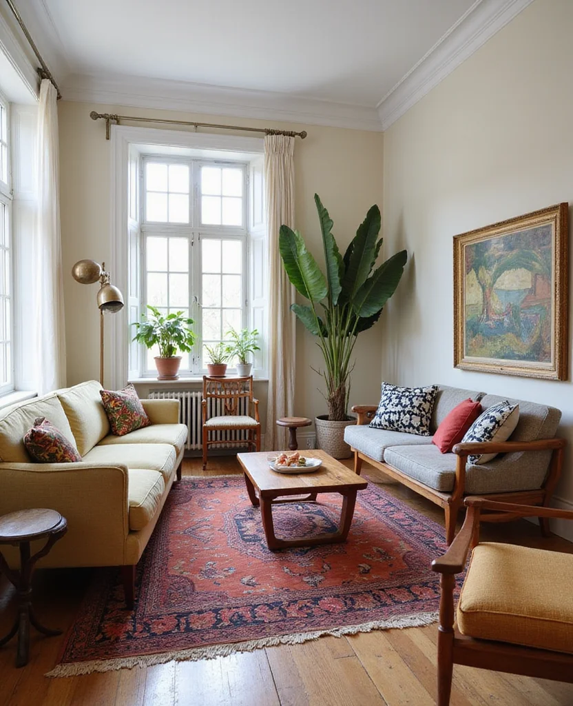 Transform Your Space: 19 Afrohemian Living Room Ideas That Will Inspire You! 14 Transform Your Space: 19 Afrohemian Living Room Ideas That Will Inspire You! - 13. Mixing Eras