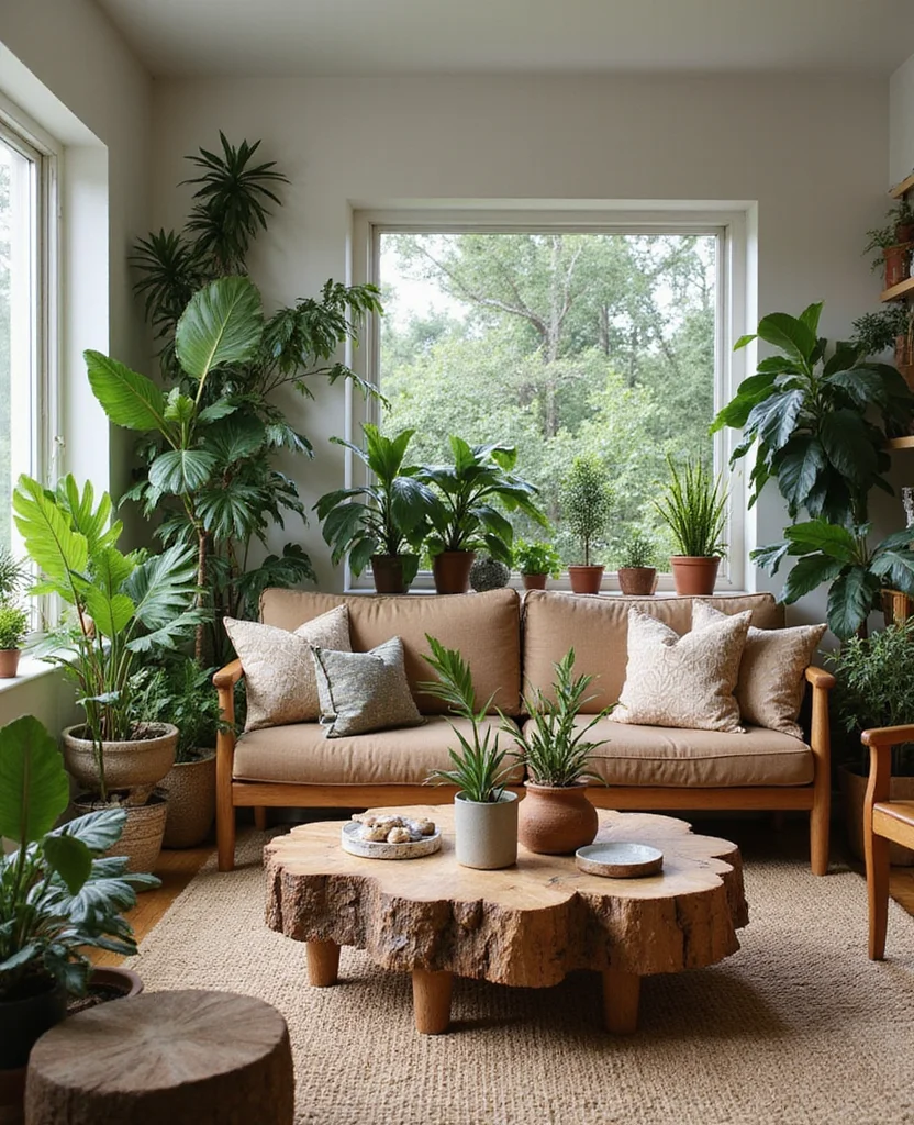 Transform Your Space: 19 Afrohemian Living Room Ideas That Will Inspire You! 6 Transform Your Space: 19 Afrohemian Living Room Ideas That Will Inspire You! - 5. Natural Elements