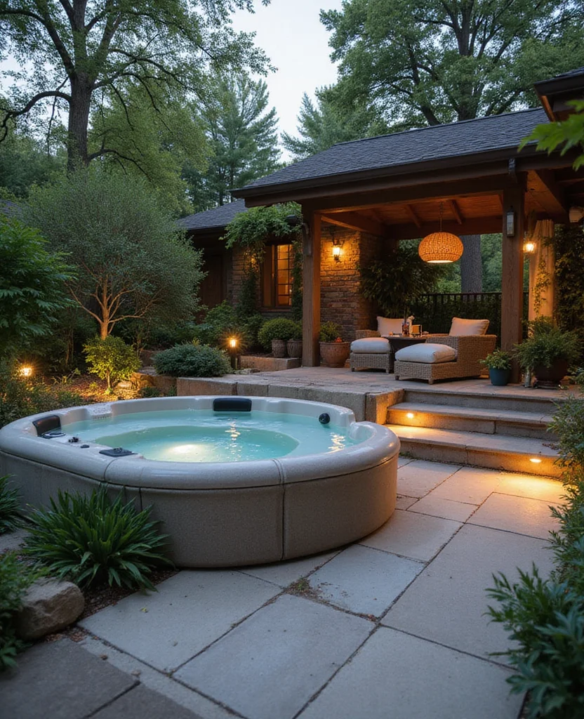 Transform Your Space: 19 California Backyard Ideas That'll Wow Your Guests (Wait Until You See #12!) - 12. Outdoor Spa Retreat