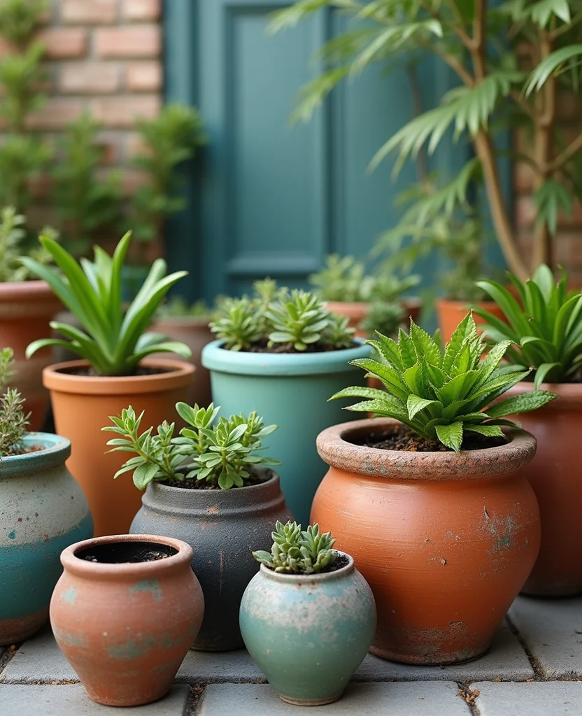 Transform Your Space: 19 California Backyard Ideas That'll Wow Your Guests (Wait Until You See #12!) - 16. Unique Planters and Pots