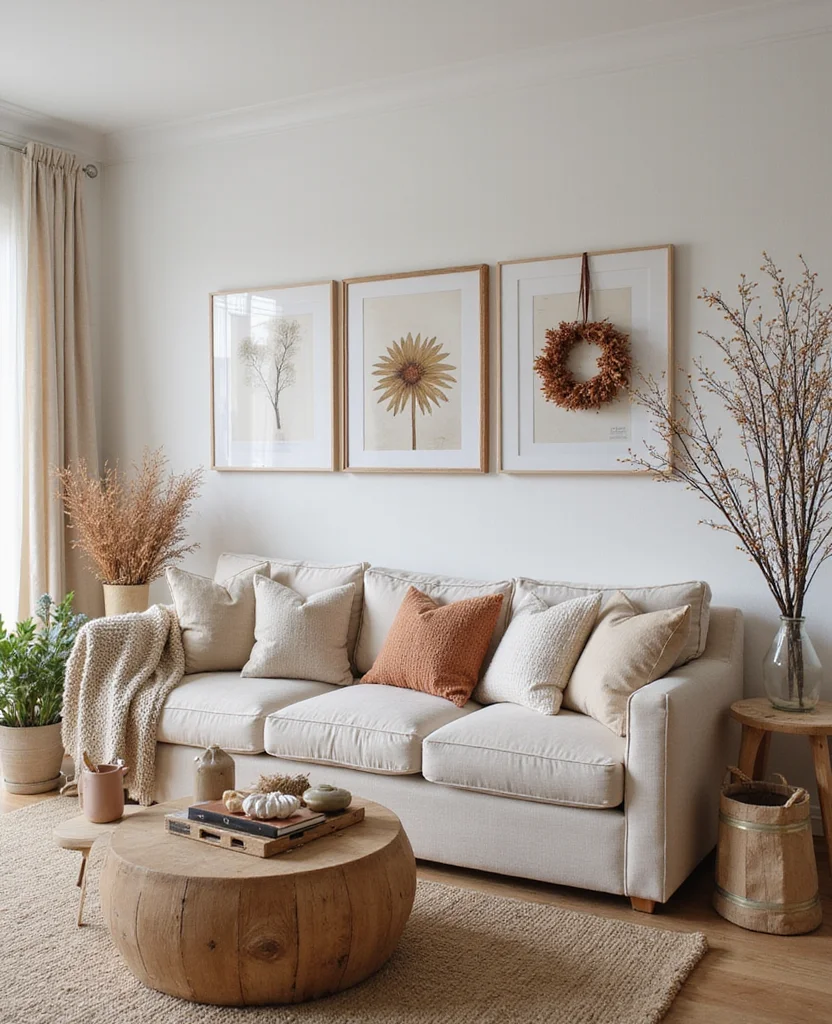 Transform Your Space: 19 Cozy Living Room Ideas for Small Apartments You’ll LOVE! - 17. Seasonal Decor Changes