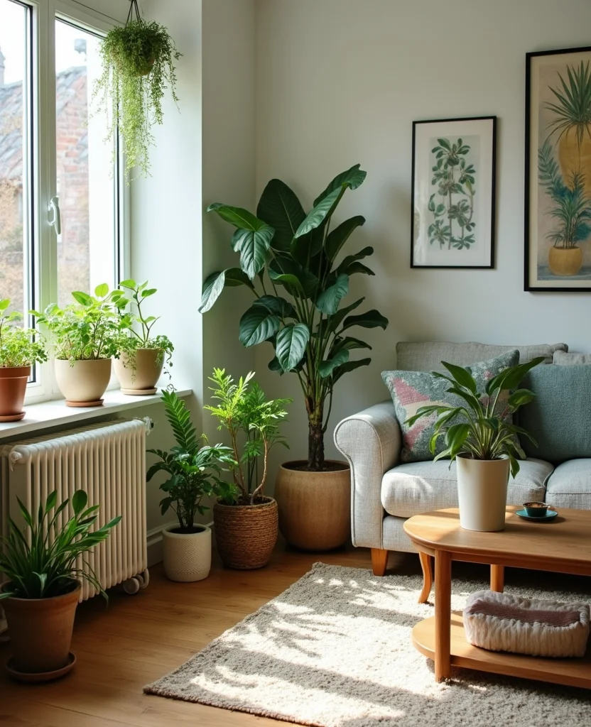 Transform Your Space: 19 Cozy Living Room Ideas for Small Apartments You’ll LOVE! - 6. Indoor Plants