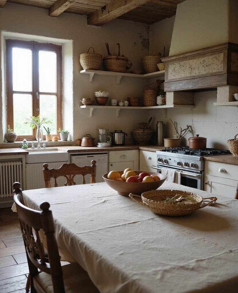 Transform Your Space: 19 Cozy Rustic Kitchen Designs You Can't Resist! - 10. Rustic Textiles