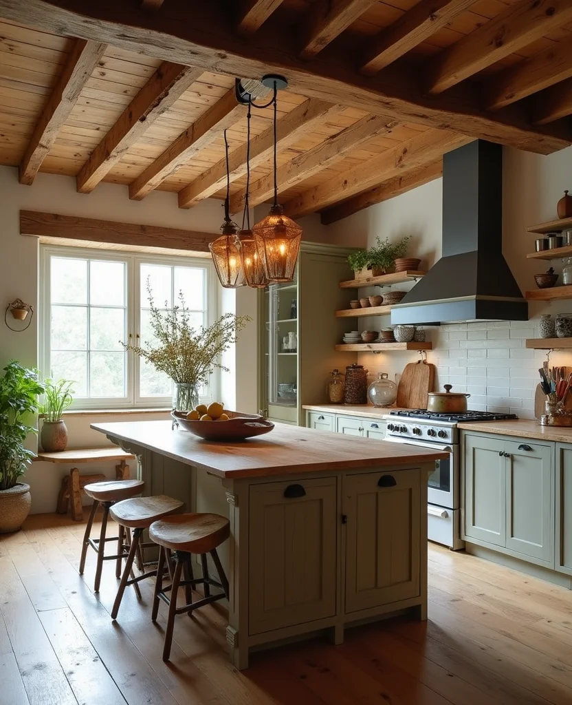 Transform Your Space: 19 Cozy Rustic Kitchen Designs You Can't Resist! - 18. Multi-functional Spaces