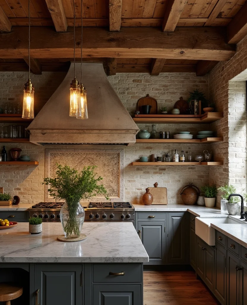 Transform Your Space: 19 Cozy Rustic Kitchen Designs You Can't Resist! - 7. Statement Lighting