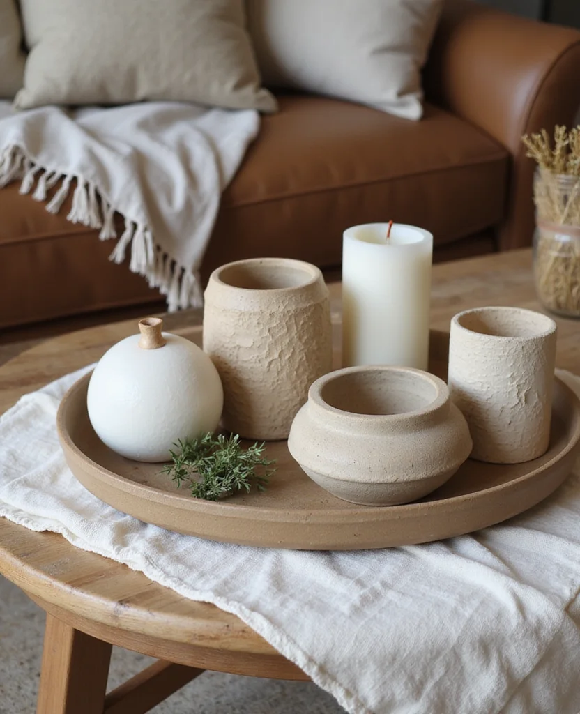 Transform Your Space: 19 Holiday Coffee Table Decor Ideas You Need to Try! - 9. Textured Layers